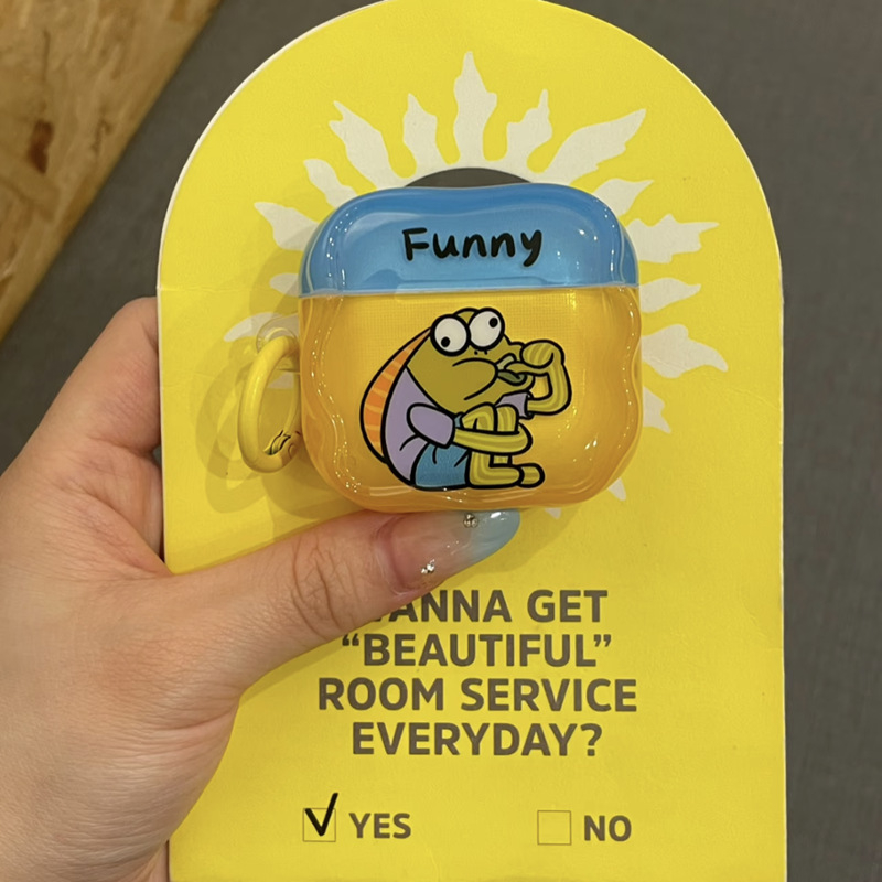 Roll-up silikonsko kućište za Apple AirPods 4. generacije sa SpongeBob dizajnom i otiskom