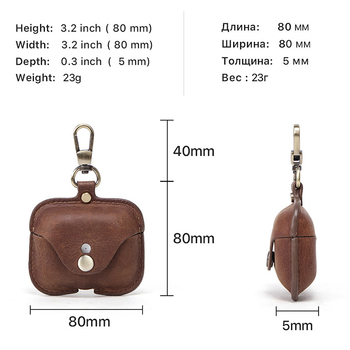 Carcasă AirPods Pro din piele naturală, acoperire completă, capac rabat cu buton snap, făcută manual pentru Apple (Piele naturală; Acoperire completă; Capac rabat; Buton snap; Făcută manual)