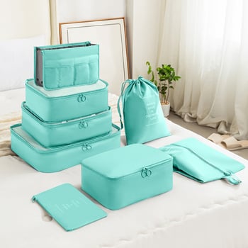 Τσαντάκι καλλυντικών με εσωτερικός διαχωριστής, διπλό φερμουάρ, σχεδιασμένος για χέρι, πολυεστέρας, ταξιδιωτικό μακιγιάζ.