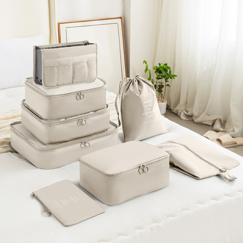 Τσαντάκι καλλυντικών με εσωτερικός διαχωριστής, διπλό φερμουάρ, σχεδιασμένος για χέρι, πολυεστέρας, ταξιδιωτικό μακιγιάζ.