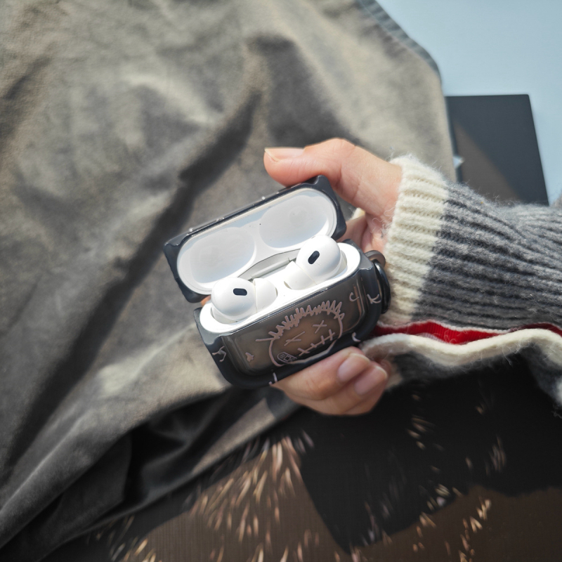 AirPods Pro dėklas su Travis Scott Grimace dizainu – TPU medžiaga, universali, injekcinis liejimas, prisitaikantis, suderinama su Apple AirPods Pro