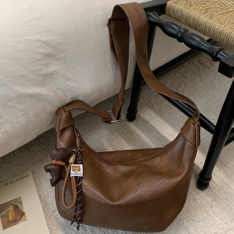 Crossbody torba za žene, gradski jednostavan stil, PU materijal, vodoravni kvadratni oblik, jesen 2025