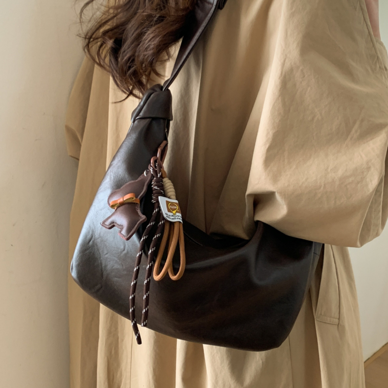 Crossbody torba za žene, gradski jednostavan stil, PU materijal, vodoravni kvadratni oblik, jesen 2025