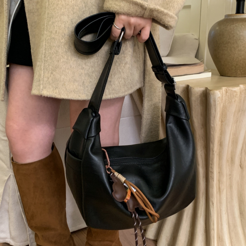 Crossbody torba za žene, gradski jednostavan stil, PU materijal, vodoravni kvadratni oblik, jesen 2025