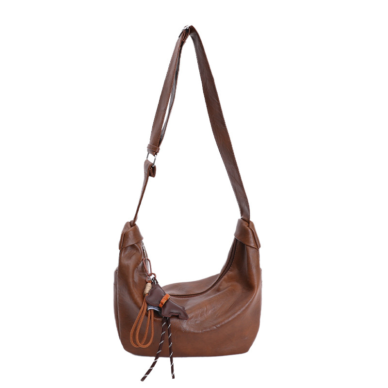 Crossbody torba za žene, gradski jednostavan stil, PU materijal, vodoravni kvadratni oblik, jesen 2025