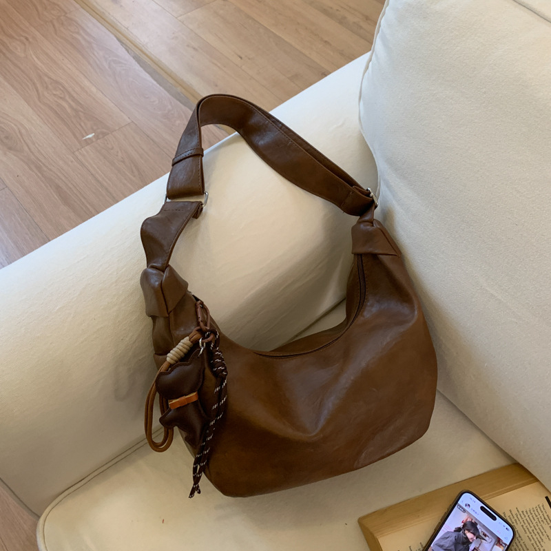 Crossbody torba za žene, gradski jednostavan stil, PU materijal, vodoravni kvadratni oblik, jesen 2025
