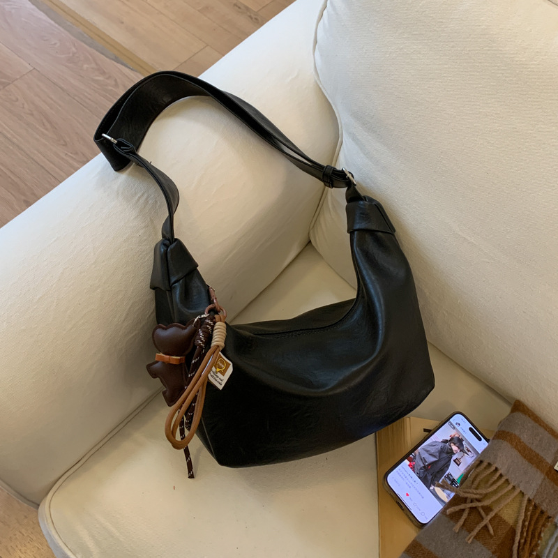 Crossbody torba za žene, gradski jednostavan stil, PU materijal, vodoravni kvadratni oblik, jesen 2025