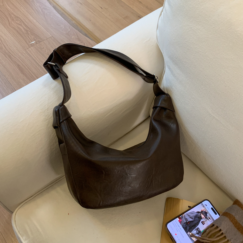 Crossbody torba za žene, gradski jednostavan stil, PU materijal, vodoravni kvadratni oblik, jesen 2025