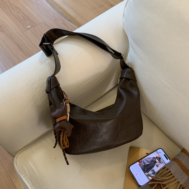 Crossbody torba za žene, gradski jednostavan stil, PU materijal, vodoravni kvadratni oblik, jesen 2025