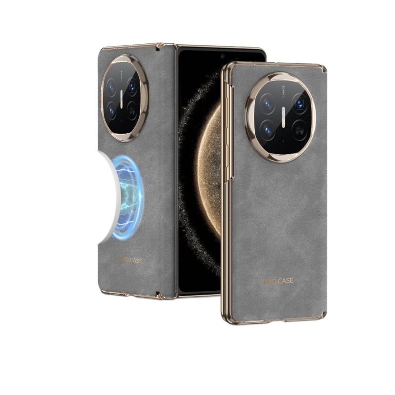 Huawei MateX6 калъф - имитационна кожа, сгъваем екран, централна ос и магнитна панта, пълна защита