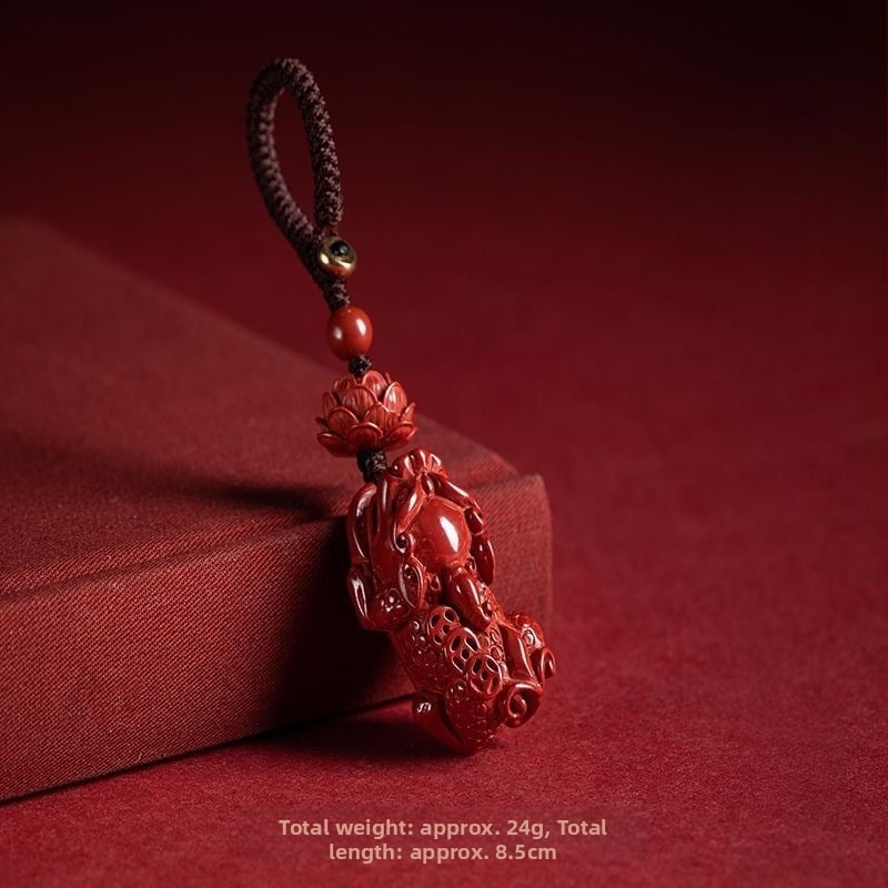 Cinabaro vėrinys su Pixiu, viduramžių stilius, literatūrinis retro