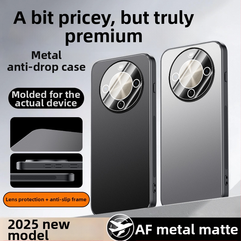 Ochranný obal pre Huawei Enjoy 70X – kovový matný povrch, odvádzanie tepla, proti pádu, ochrana objektívu