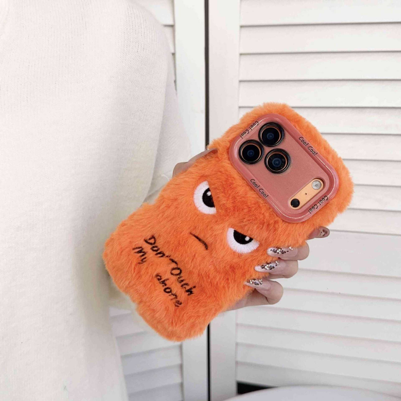 Калъф за гръб за iPhone с плюшена бродерия, TPU материал, антипадение, съвместим с iPhone 13 Pro Max, iPhone 14, iPhone 14 Pro, iPhone 14 Pro Max и iPhone 14 Max