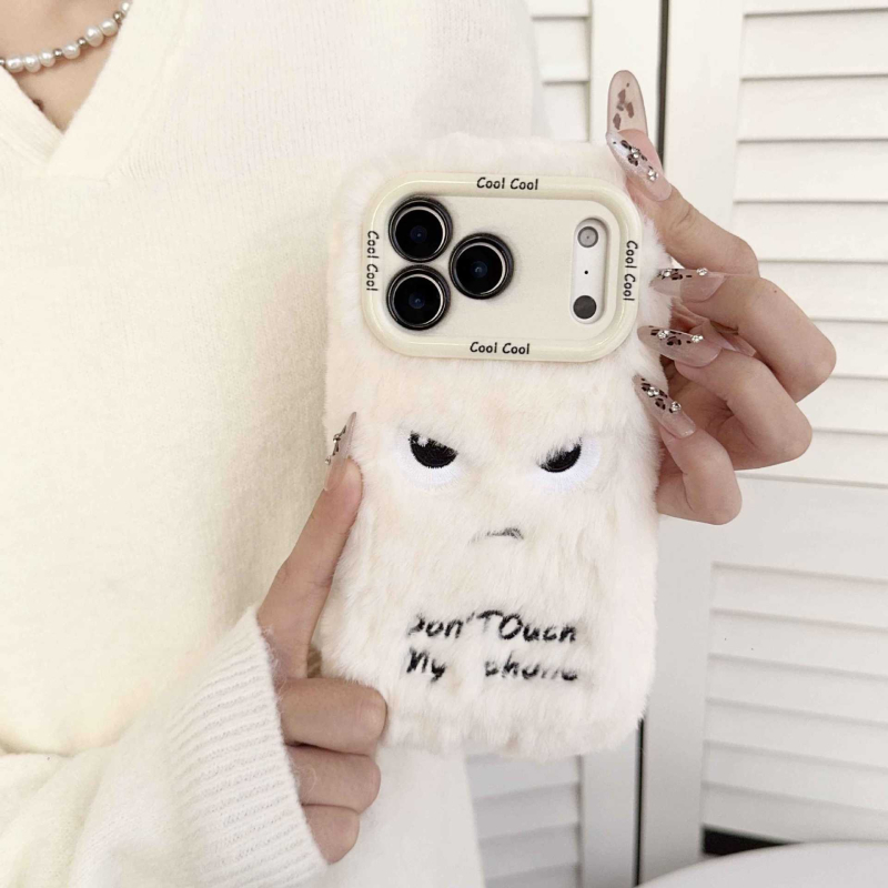 Калъф за гръб за iPhone с плюшена бродерия, TPU материал, антипадение, съвместим с iPhone 13 Pro Max, iPhone 14, iPhone 14 Pro, iPhone 14 Pro Max и iPhone 14 Max