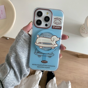 Husă de telefon cu suport magnetic și buzunar pentru carduri; husă dură din acrilic; design cu dublu strat; protecție anti-cădere; compatibilă cu iPhone 13–17 Pro/Pro Max.