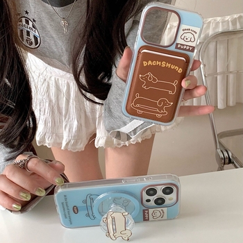 Husă de telefon cu suport magnetic și buzunar pentru carduri; husă dură din acrilic; design cu dublu strat; protecție anti-cădere; compatibilă cu iPhone 13–17 Pro/Pro Max.