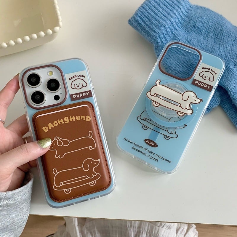 Husă de telefon cu suport magnetic și buzunar pentru carduri; husă dură din acrilic; design cu dublu strat; protecție anti-cădere; compatibilă cu iPhone 13–17 Pro/Pro Max.