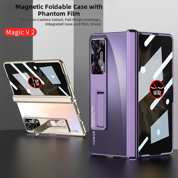 Honor MagicV2 integrētā vāka ar iekļautu ekrāna aizsardzību, caurspīdīgs salokāms magnētiskais mehānisms, PC korpuss, kritiena aizsardzība