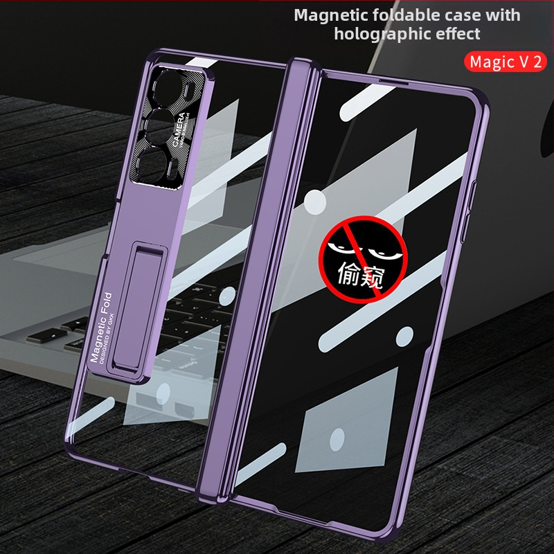 Honor MagicV2 integrētā vāka ar iekļautu ekrāna aizsardzību, caurspīdīgs salokāms magnētiskais mehānisms, PC korpuss, kritiena aizsardzība