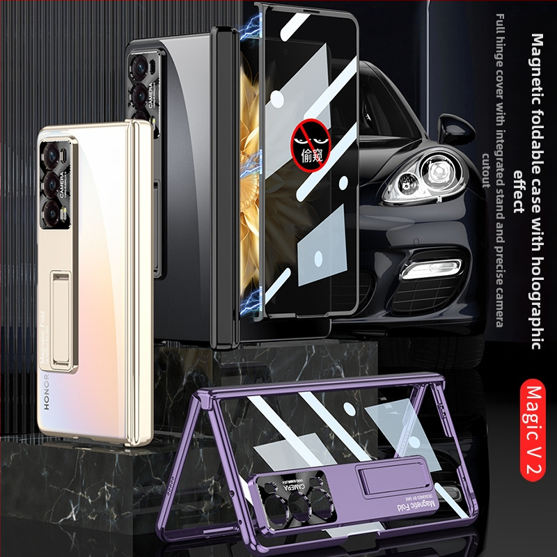 Honor MagicV2 integrētā vāka ar iekļautu ekrāna aizsardzību, caurspīdīgs salokāms magnētiskais mehānisms, PC korpuss, kritiena aizsardzība