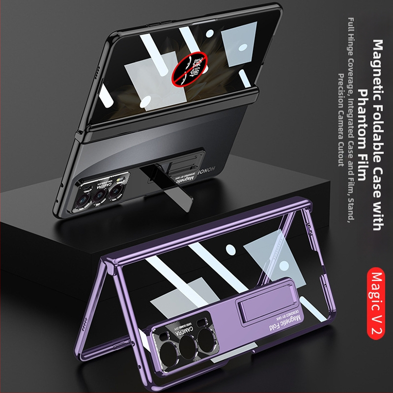 Honor MagicV2 integrētā vāka ar iekļautu ekrāna aizsardzību, caurspīdīgs salokāms magnētiskais mehānisms, PC korpuss, kritiena aizsardzība