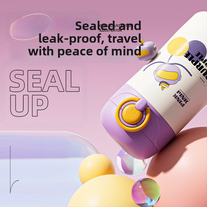 Izoliuota taurė su dvigubu šiaudeliu ir pasukamu dangteliu (vidinis 316 nerūdijantis plienas; išorinis 201 nerūdijantis plienas; izoliacija 6–12 valandų)