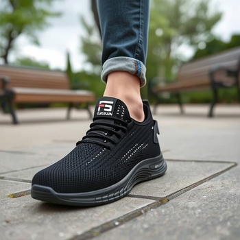 Szellőző hálós sportcipő, textil felső, elöl fűzővel, csúszásmentes PVC talp