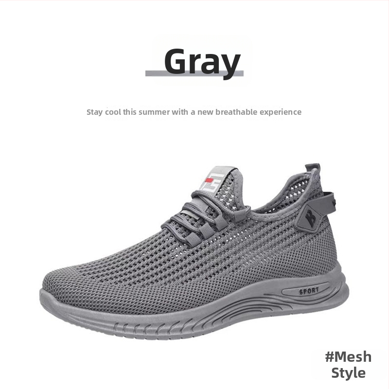 Szellőző hálós sportcipő, textil felső, elöl fűzővel, csúszásmentes PVC talp