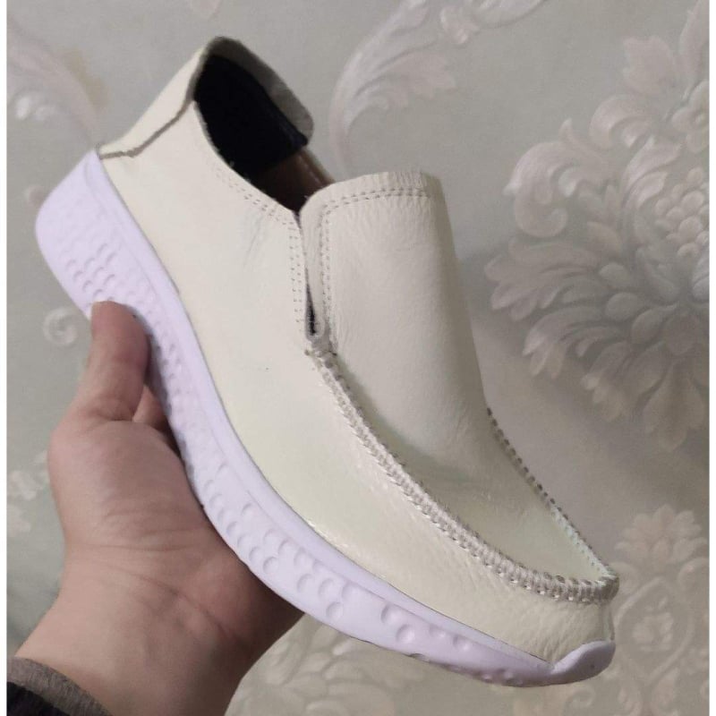 Férfi Slip-On bőrből, EVA talppal, lélegző és könnyű nyári mindennapi loaferek