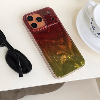 Carcasă pentru telefon cu model gradient de valuri estompate pentru Apple iPhone 14/15 Pro, PC policarbonat spate, rezistentă la cădere, personalizabilă