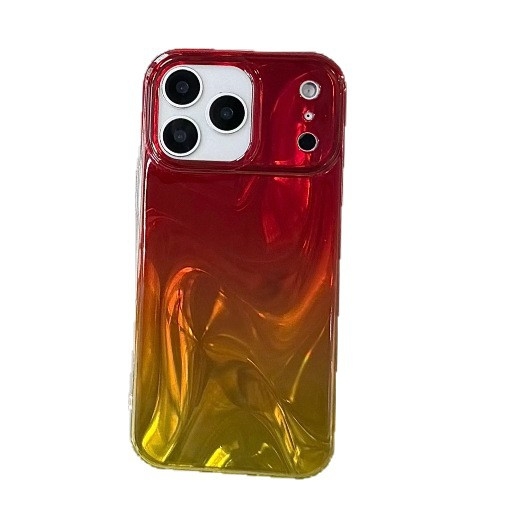 Carcasă pentru telefon cu model gradient de valuri estompate pentru Apple iPhone 14/15 Pro, PC policarbonat spate, rezistentă la cădere, personalizabilă