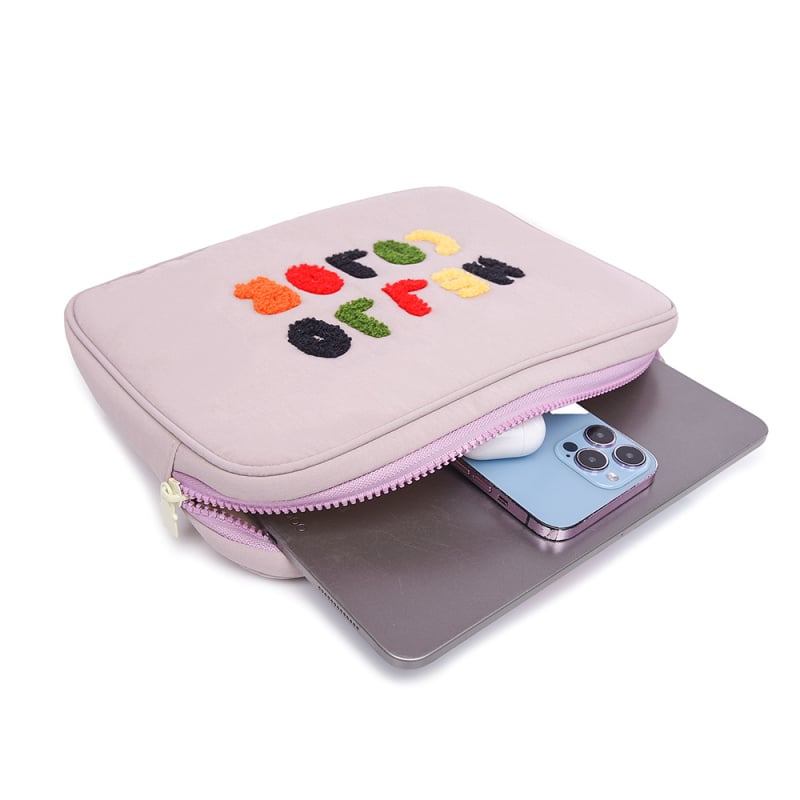 Θήκη λάπτοπ με φρέσκο και γλυκό στυλ, μοτίβο κειμένου; εξωτερικά νάιλον, αδιάβροχη, υπερ-ελαφριά, ανθεκτική στους κραδασμούς; επένδυση πολυεστέρα