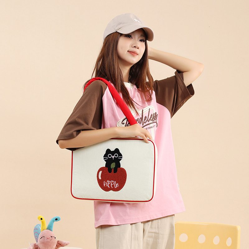 Θήκη λάπτοπ με φρέσκο και γλυκό στυλ, μοτίβο κειμένου; εξωτερικά νάιλον, αδιάβροχη, υπερ-ελαφριά, ανθεκτική στους κραδασμούς; επένδυση πολυεστέρα