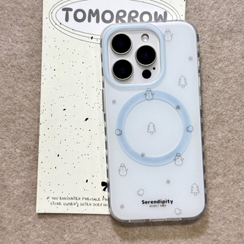 Magnetiska tālruņa turētājs Penguin Splash Ink dizainā, TPU krāsots, izturīgs pret kritieniem, saderīgs ar iPhone 7, X, XS, XR, 11 Pro/Max, 12 Pro/Max, 12 Mini, 13 Pro/Max, 14 Pro/Max