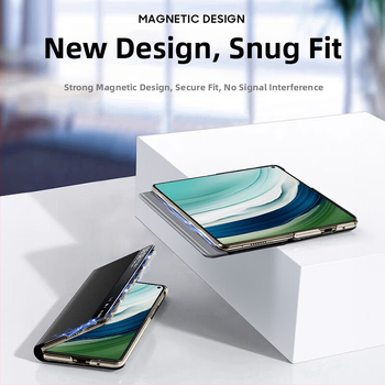 Baijue θήκη Huawei Mate X6 από γνήσιο δέρμα, αναδιπλούμενο καπάκι, μαγνητική ασφάλεια, κατασκευή με έγχυση