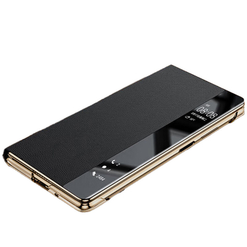 Baijue θήκη Huawei Mate X6 από γνήσιο δέρμα, αναδιπλούμενο καπάκι, μαγνητική ασφάλεια, κατασκευή με έγχυση