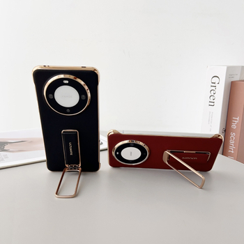 Husa Huawei Pura80 cu suport rotativ, PU piele, finis mat, protecție la șocuri, anti-cadere, prindere magnetică Mate70Pro