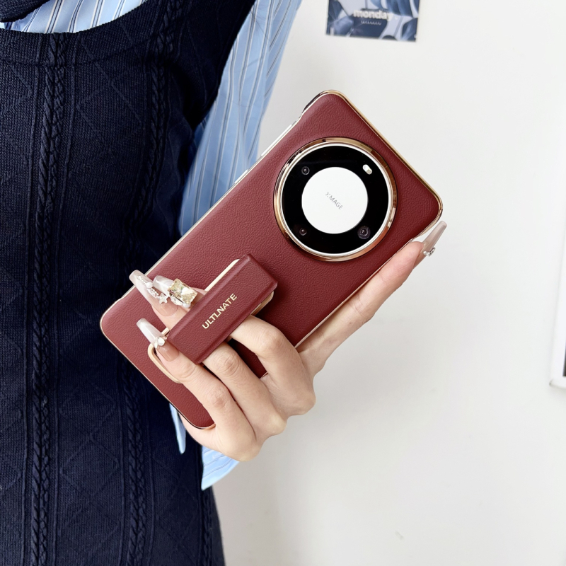 Husa Huawei Pura80 cu suport rotativ, PU piele, finis mat, protecție la șocuri, anti-cadere, prindere magnetică Mate70Pro