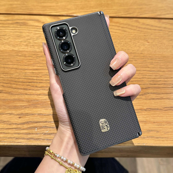 Carcasă pentru Samsung Z Fold7, textură Kevlar, protecție cu axă dublă, piele simplă, finisaj mat, compatibilă cu personalizarea