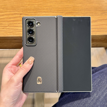 Carcasă pentru Samsung Z Fold7, textură Kevlar, protecție cu axă dublă, piele simplă, finisaj mat, compatibilă cu personalizarea