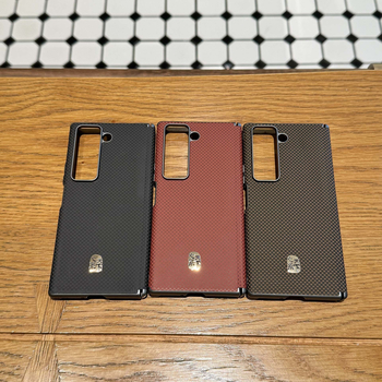 Carcasă pentru Samsung Z Fold7, textură Kevlar, protecție cu axă dublă, piele simplă, finisaj mat, compatibilă cu personalizarea