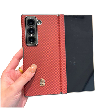 Carcasă pentru Samsung Z Fold7, textură Kevlar, protecție cu axă dublă, piele simplă, finisaj mat, compatibilă cu personalizarea