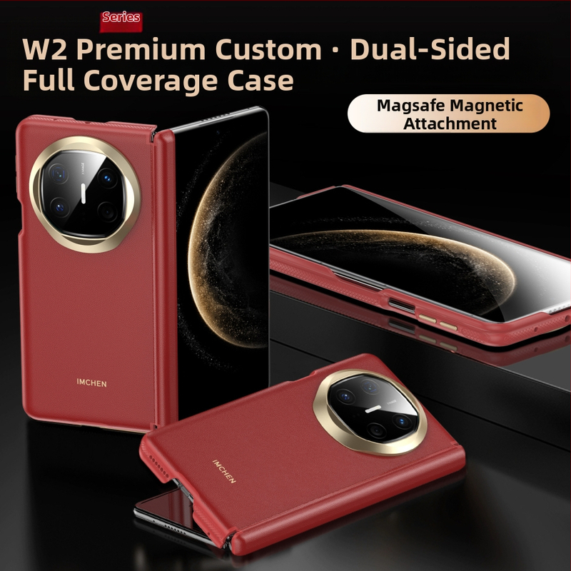 Box stilā pilnībā aizsargājošs vāciņš Huawei Mate X5/X6/Xt — PC materiāls, matēta virsma, turētājs, kritienu izturība, pirkstu nospiedumu pretestība