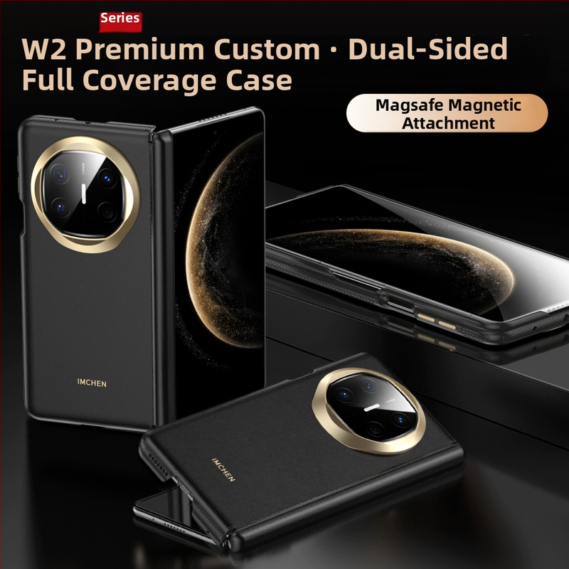 Box stilā pilnībā aizsargājošs vāciņš Huawei Mate X5/X6/Xt — PC materiāls, matēta virsma, turētājs, kritienu izturība, pirkstu nospiedumu pretestība