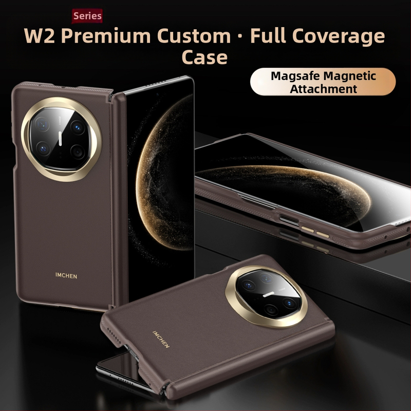 Box stilā pilnībā aizsargājošs vāciņš Huawei Mate X5/X6/Xt — PC materiāls, matēta virsma, turētājs, kritienu izturība, pirkstu nospiedumu pretestība