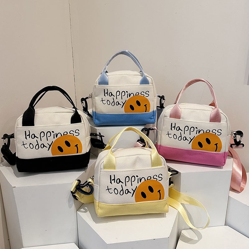 Vászon crossbody táska, városi egyszerű stílus, vízszintes négyszögletes forma, cipzár, belső telefonzseb