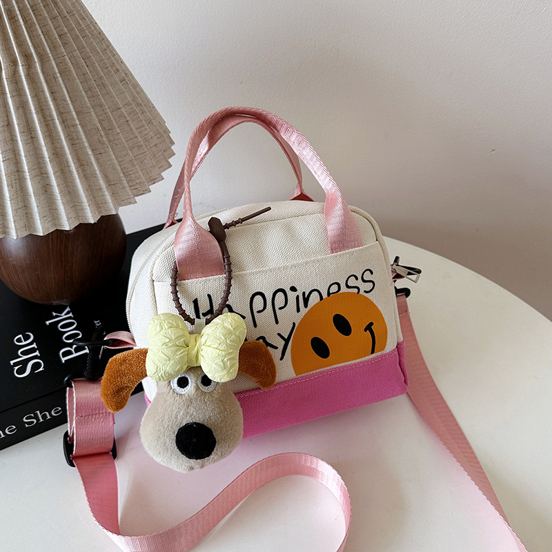 Vászon crossbody táska, városi egyszerű stílus, vízszintes négyszögletes forma, cipzár, belső telefonzseb