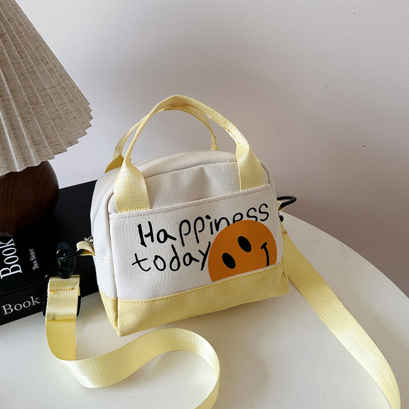 Vászon crossbody táska, városi egyszerű stílus, vízszintes négyszögletes forma, cipzár, belső telefonzseb