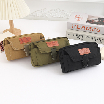 Geantă de telefon pentru bărbați Xuqi, stil urban simplu, material Oxford, lansare primăvara 2025.