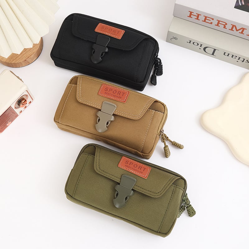 Geantă de telefon pentru bărbați Xuqi, stil urban simplu, material Oxford, lansare primăvara 2025.